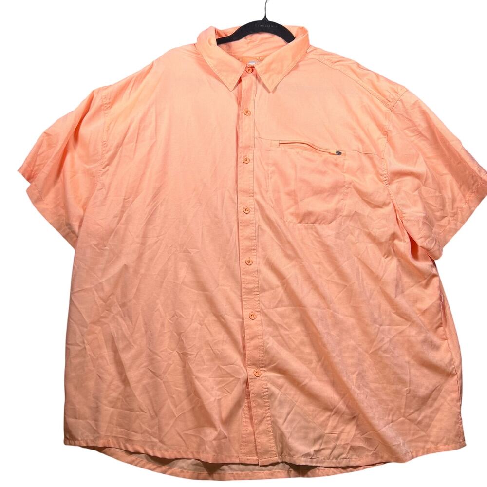 Silver Bait Fishing Shirt Mens XXL Peach Vented Short Sleeve Performance